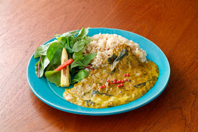 ほうれん草とチーズのカレー